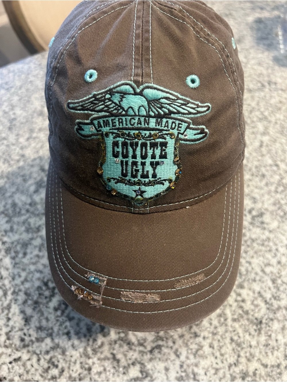 Coyote Ugly Brown and Turquoise Ball Cap